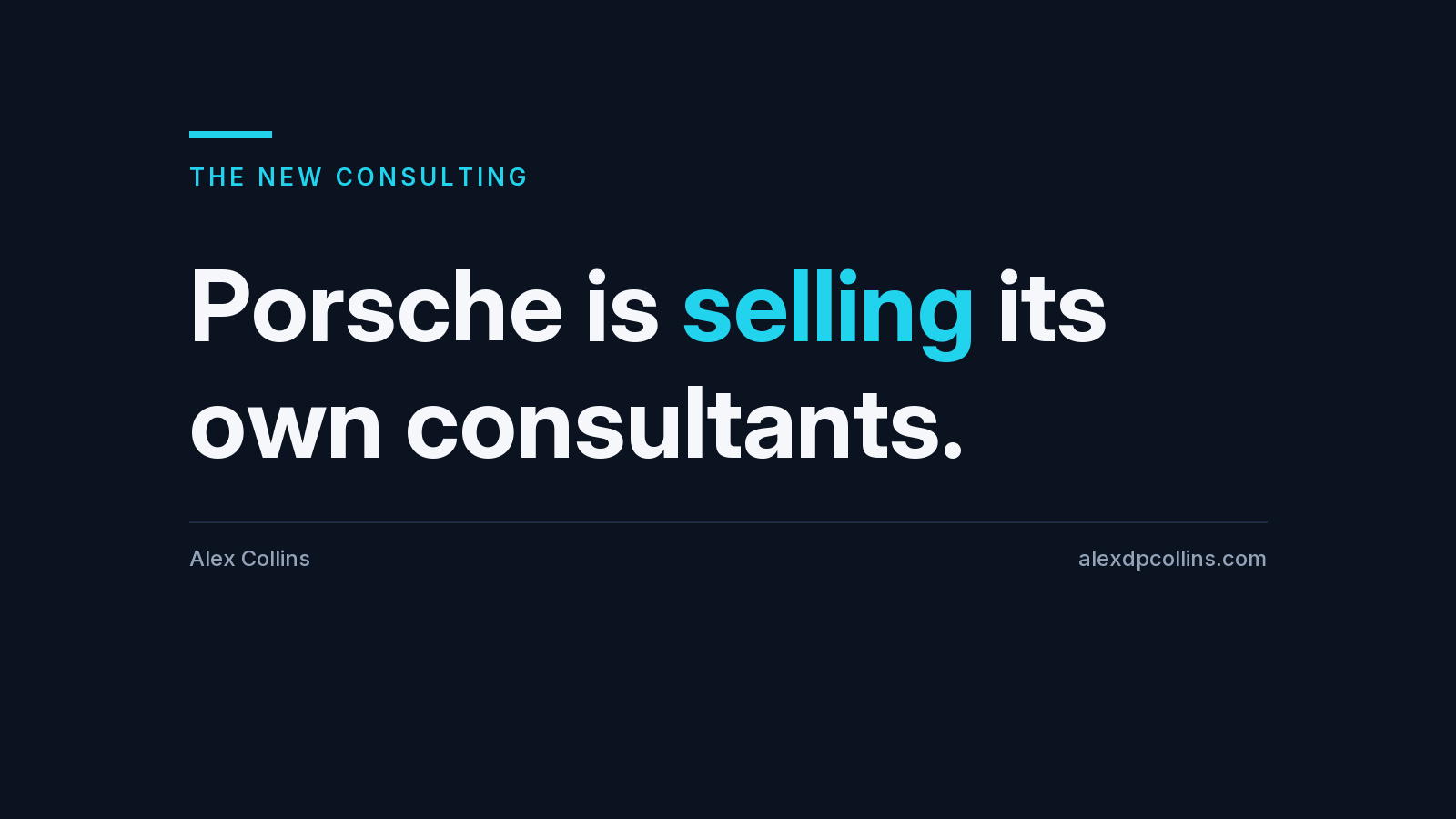 The Consultant Is Becoming An Operator